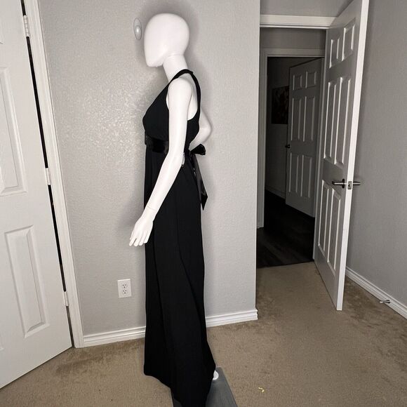 NEW Eva Franco Size 8 Halter Empire Maxi Gown Keyhole Back Goth Vamp - Picture 4 of 10